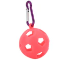 Golf Ball Protective Cover Silicone Sleeve Holder With Keychain Golf Training Accessorypink