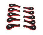 10Pcs Golf Club Head Cover Neoprene Golf Head Cover For Woods Irons Golfer Lovers Red
