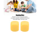6Pcs Large Dice Set Round Corner Waterproof Oxidation Resistance Smooth Surface Dice For Bar Diy Yellow