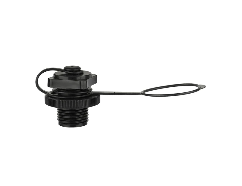 Black Plastic Inflatable Boat Replacement Air Valve 22.9Mm Outer Diameter