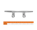Boat Cleat Open Base Heavy Duty 316 Stainless Steel Boat Dock Cleats With Installation Screws For Marine Boat Dock Deck Ss316‑6 Inch