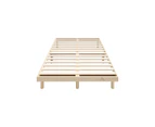 Oikiture Bed Frame King Single Wooden Bed Base Solid Wood Slats