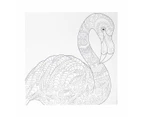 Colouring Canvas, Flamingo - Anko - White