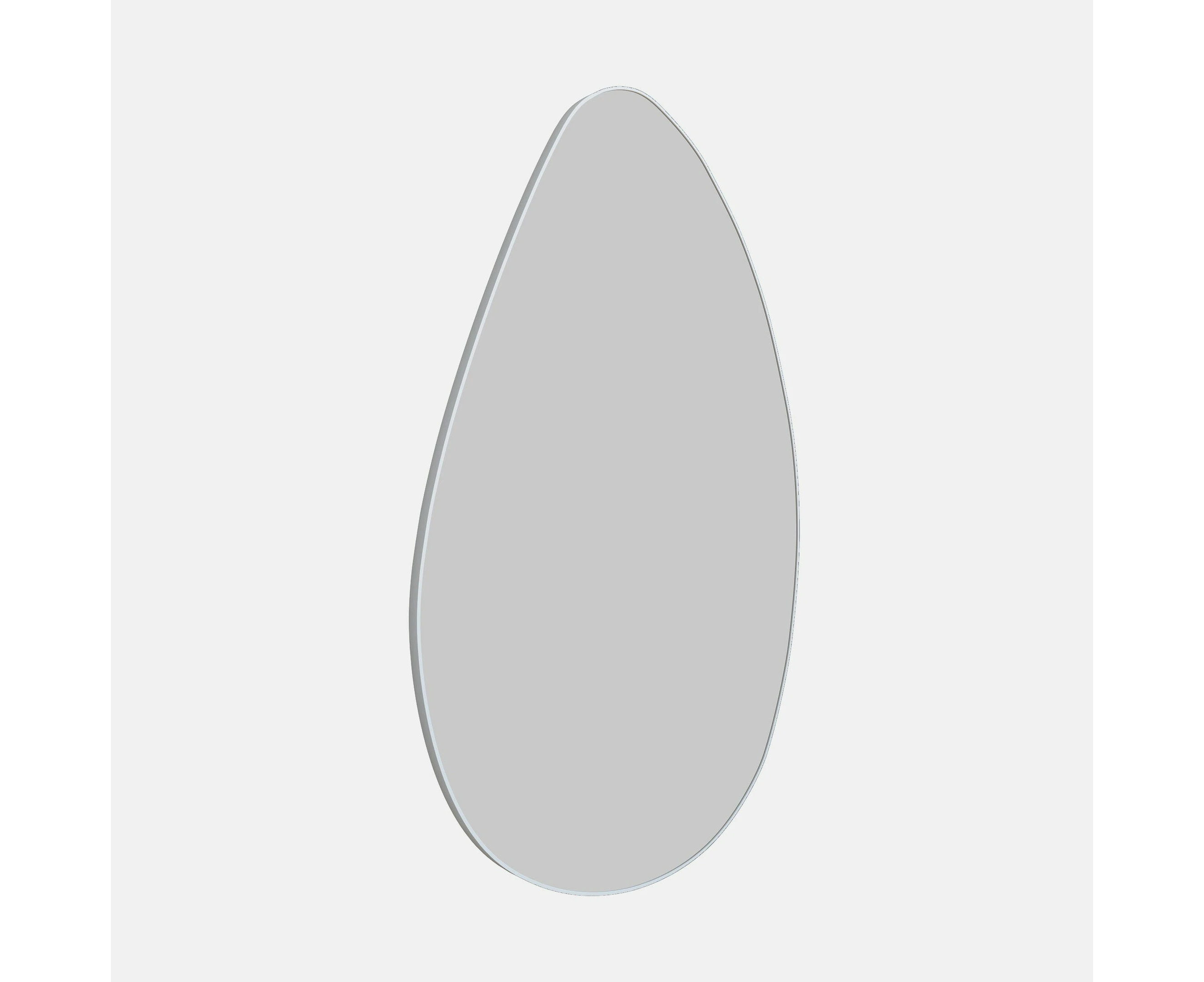 Future Glass Pebble Shape Mirror - 1200 x 700mm - White