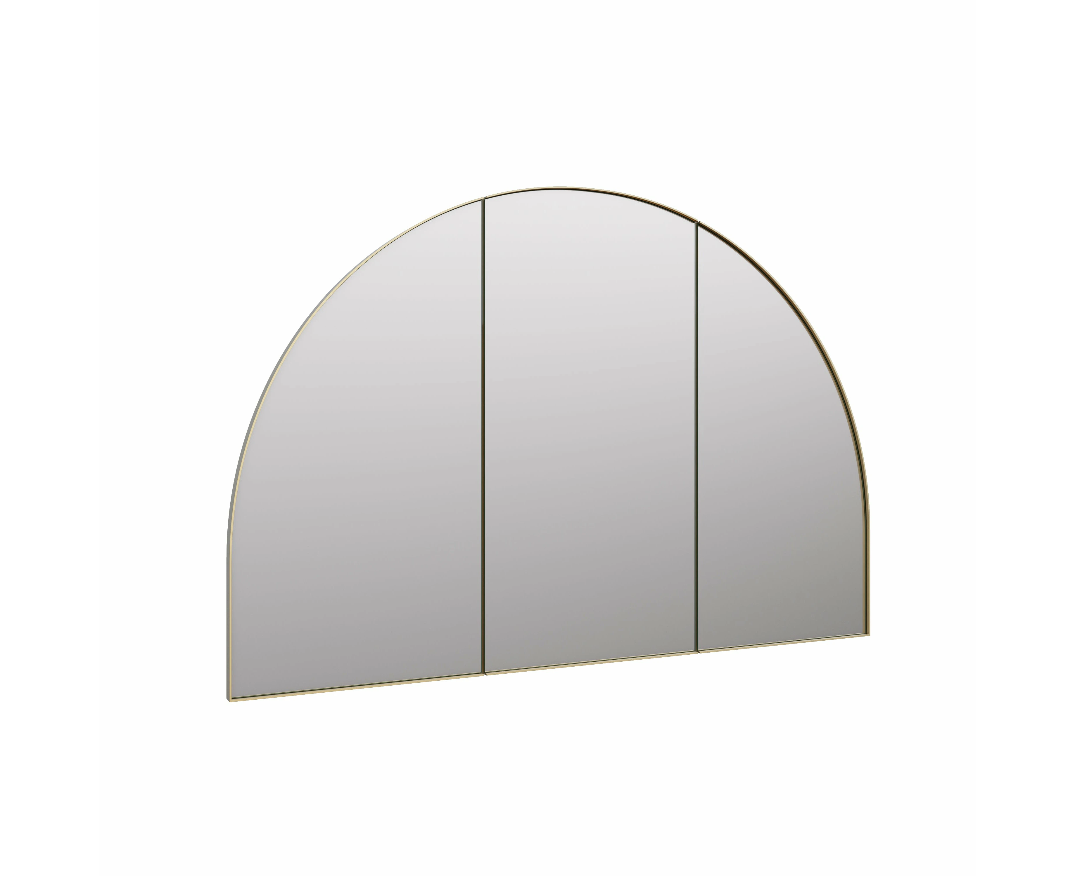 Future Glass Aria Arch Mirror Cabinet | 800 x 1200mm - Satin Brass