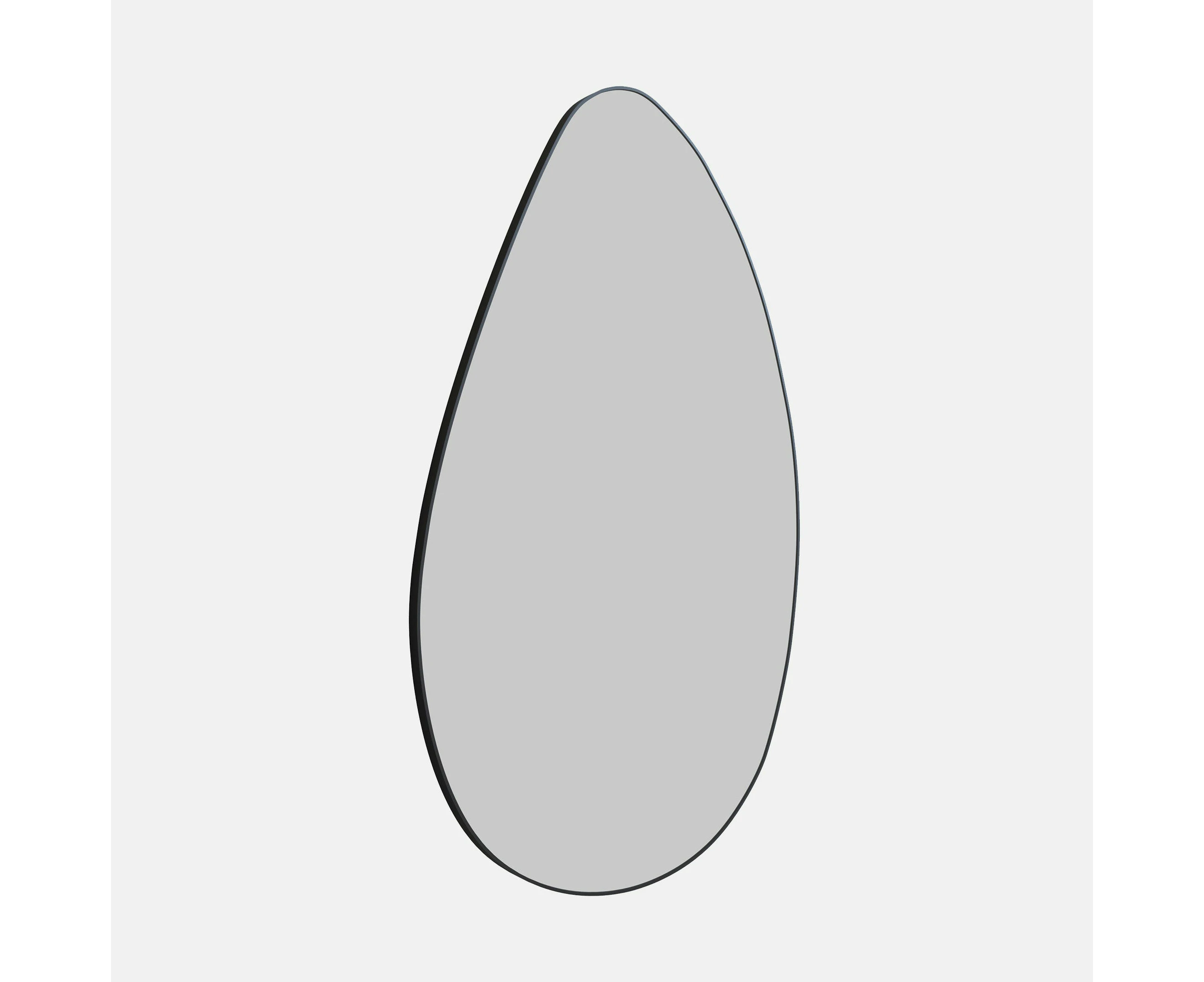 Future Glass Pebble Shape Mirror - 1200 x 700mm - Black