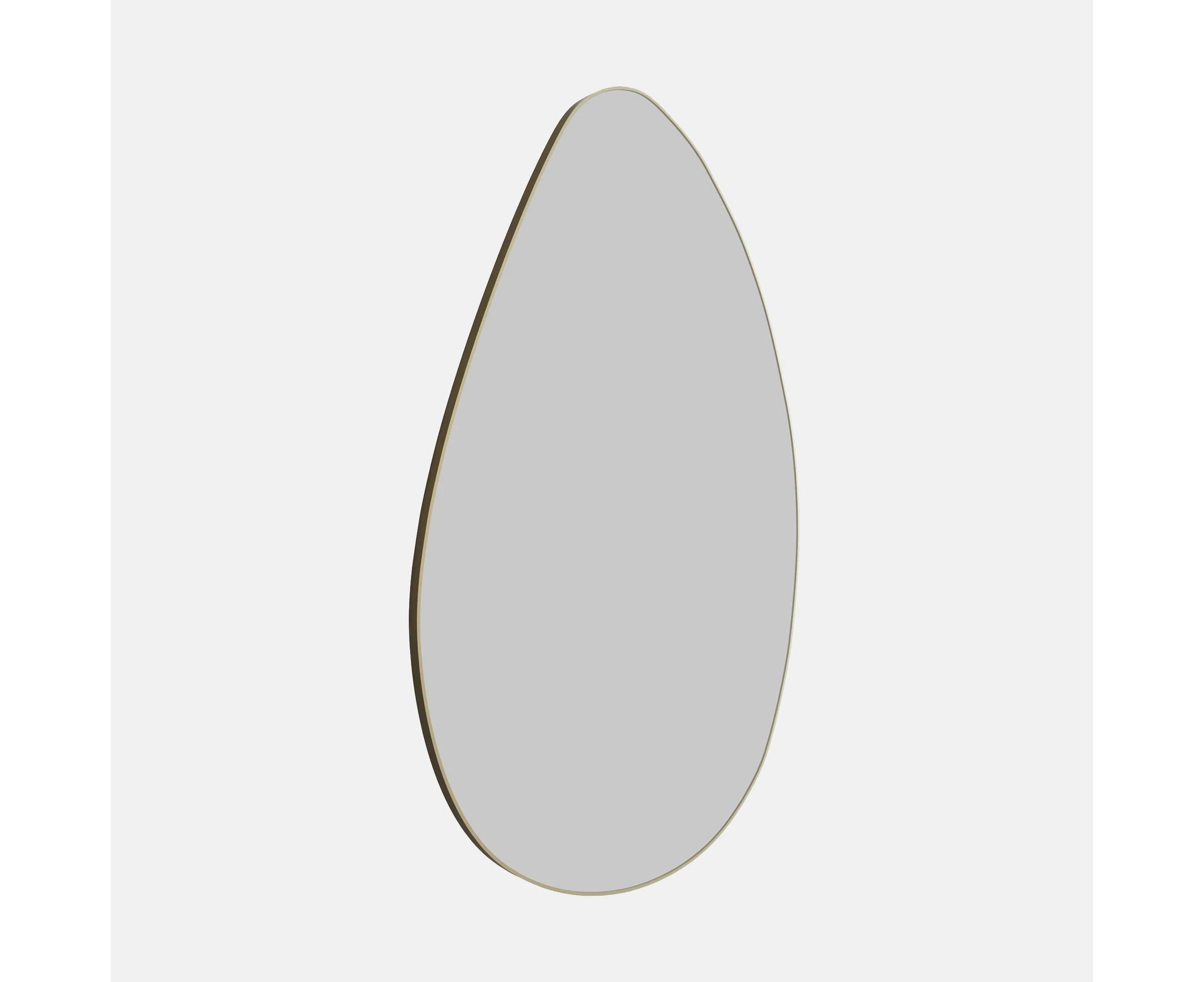 Future Glass Pebble Shape Mirror - 1200 x 700mm - Satin Brass