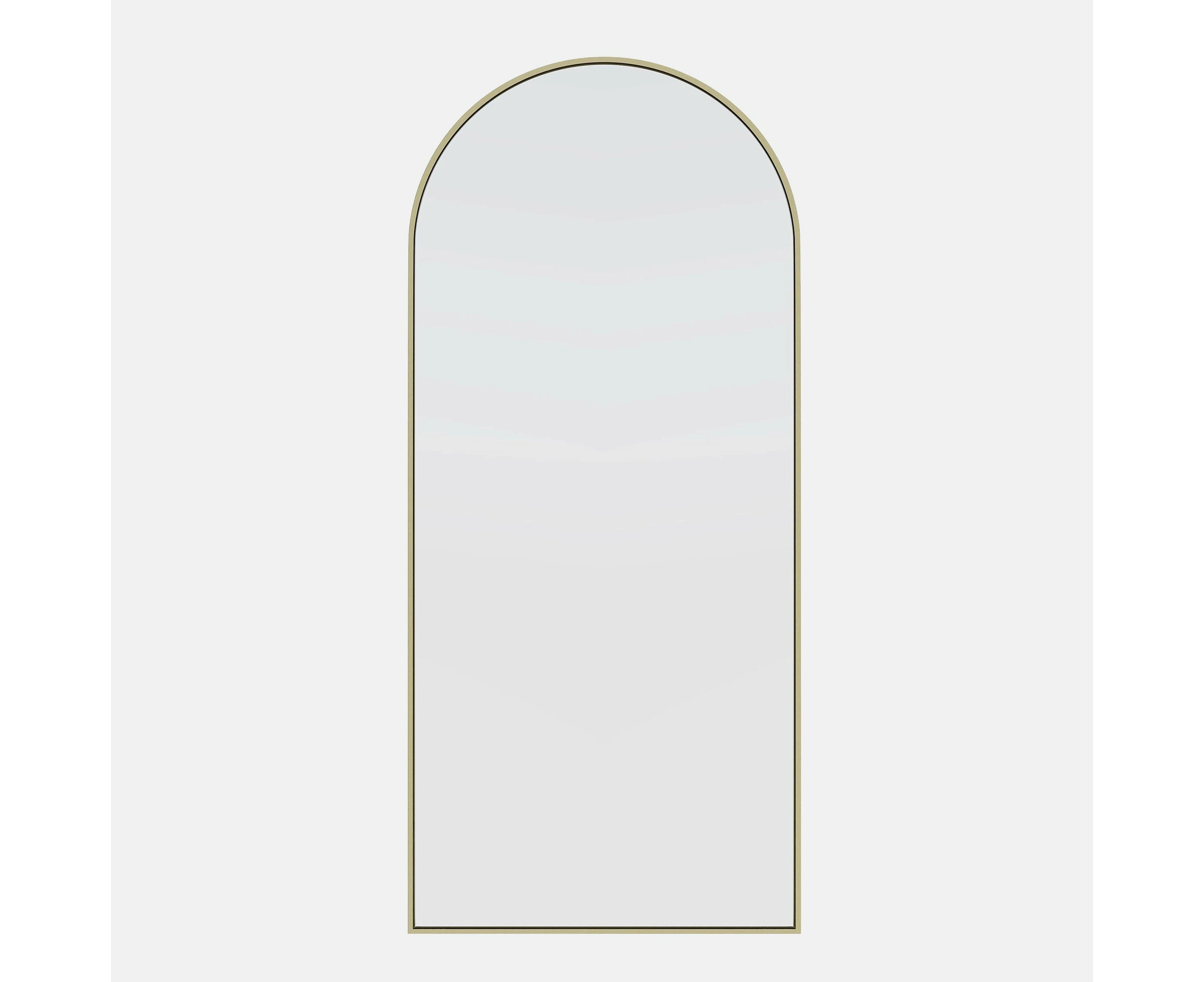 Future Glass Arch Full Length Mirror - 1700 x 760mm - Satin Brass