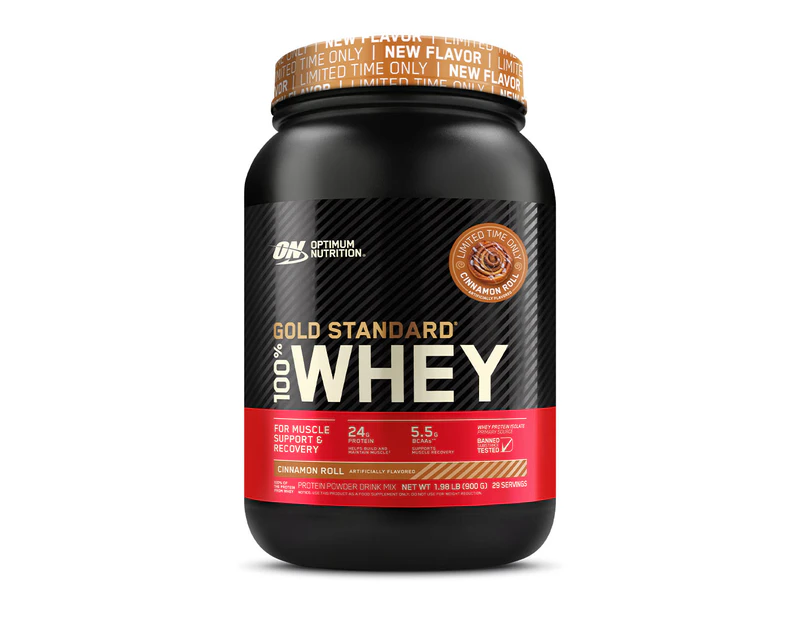 Optimum Nutrition Gold Standard 100% Whey Protein Powder Cinnamon Roll 900g / 29 Serves