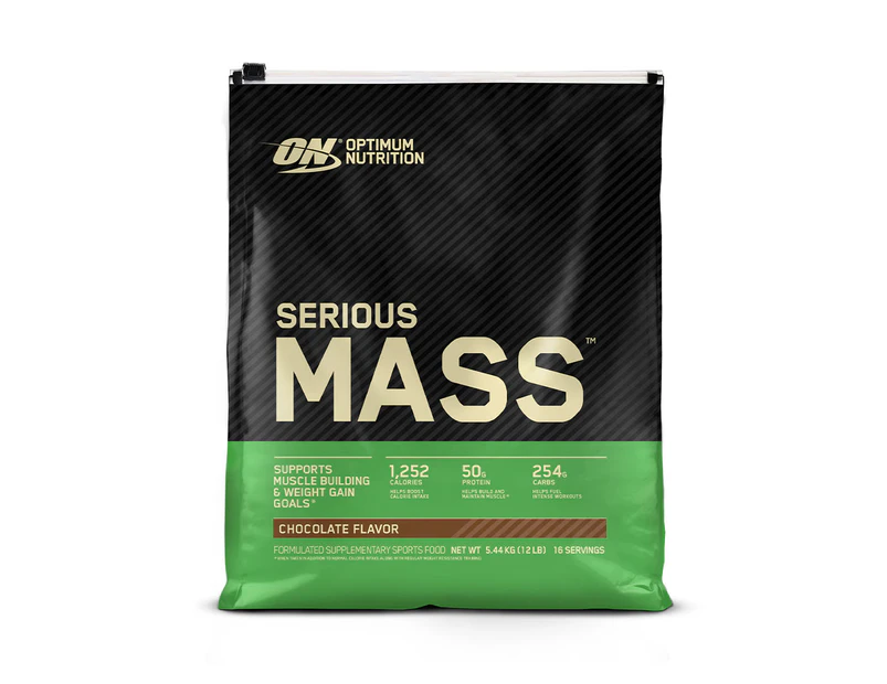 Optimum Nutrition Serious Mass Protein Powder Chocolate 5.44kg / 16 Serves