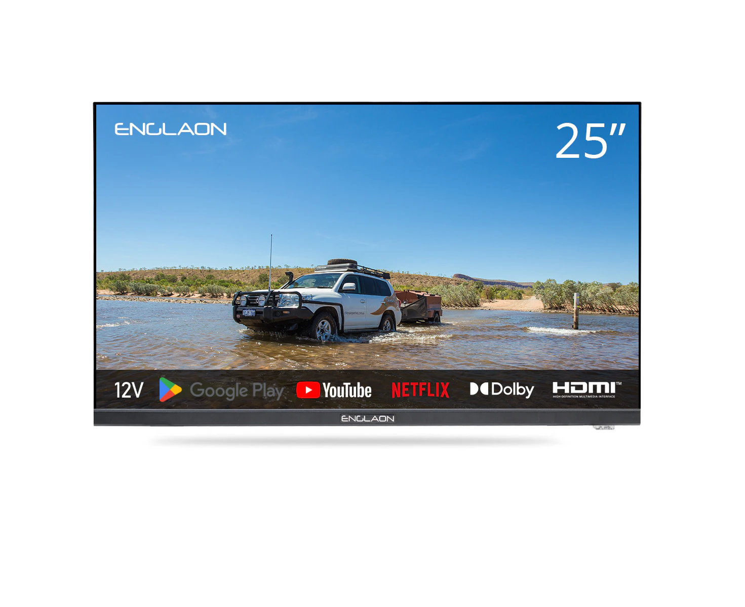 ENGLAON 25'' Full HD 12V Smart TV With Chromecast & Bluetooth