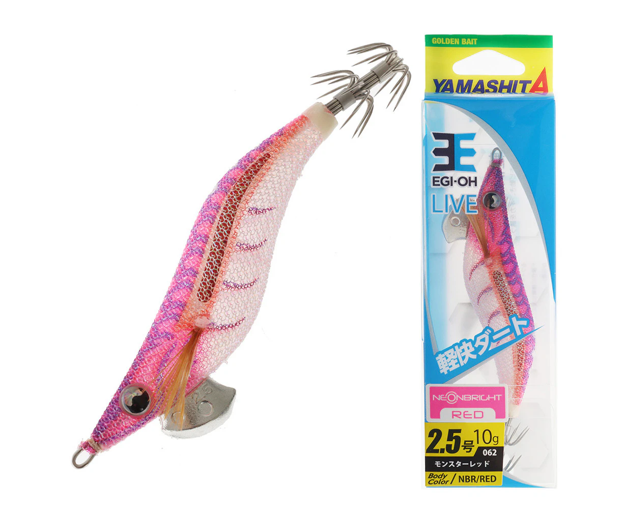 Yamashita EGI-OH LIVE Neon Bright Squid Jig 2.5 75mm 062 MR Red