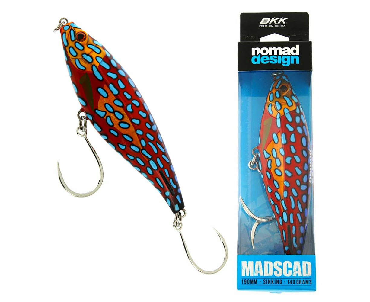 Nomad Design Madscad Stickbait Lure Rigged 190mm Coral Trout