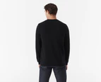 Calvin Klein Men's Linear Monogram Graphic Crew Sweatshirt - Black Beauty