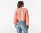 All About Eve Women's Stevie Cropped Knit Top - Peach