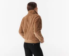 Tommy Hilfiger Women's Juniper Mockneck Faux Fur Jacket - Pinecone Tan