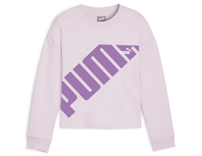 Puma Youth Girls' Power Crew Sweatshirt - Grape Mist