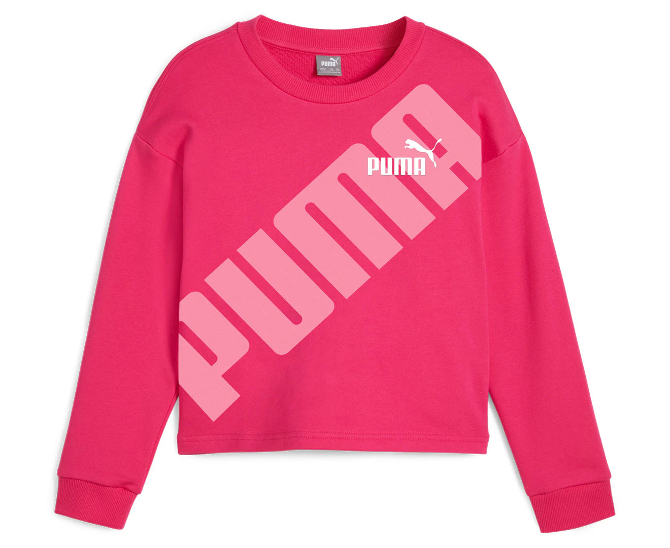 Puma Youth Girls' Power Crew Sweatshirt - Garnet Rose