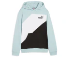 Puma Youth Boys' Power Colour Block Hoodie - Turquoise Surf