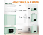 ADVWIN Baby Bottle Sterilizer,Electric Steam Bottle Sanitizer and Dryer, Universal Fit for All Baby Items, Breast Pump Accessories, Green