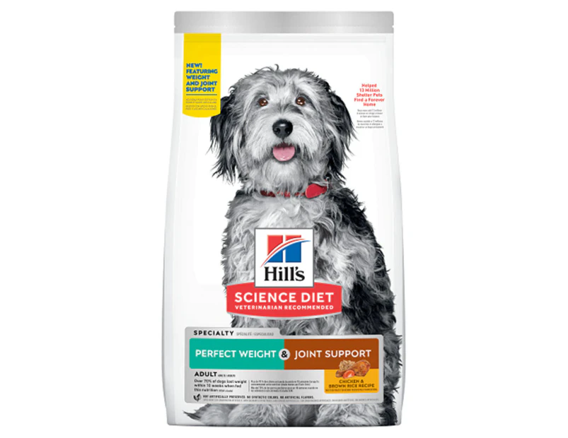 Hill's Science Diet Perfect Weight & Joint Support Adult Dog Food Chicken & Brown Rice 11.34kg