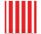 Red and White Stripes Large Napkins / Serviettes (Pack of 16)