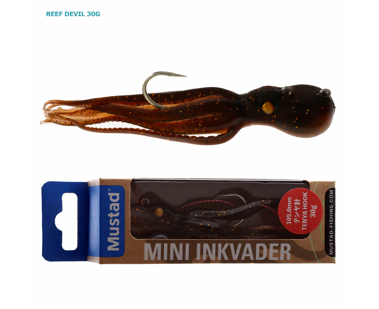 Mustad Mini InkVader Octopus Soft Jig 30g Reef Devil