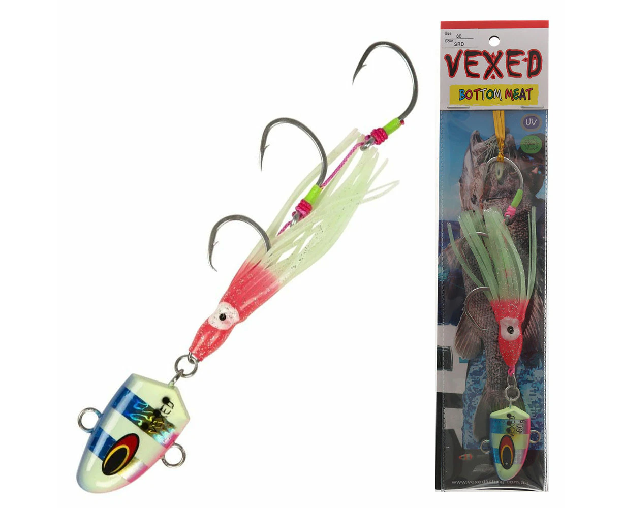 Vexed Bottom Meat Hybrid Jig / Bait Rig 80g Sardine Glow