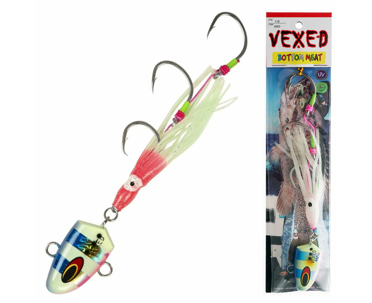 Vexed Bottom Meat Hybrid Jig / Bait Rig 110g Sardine Glow