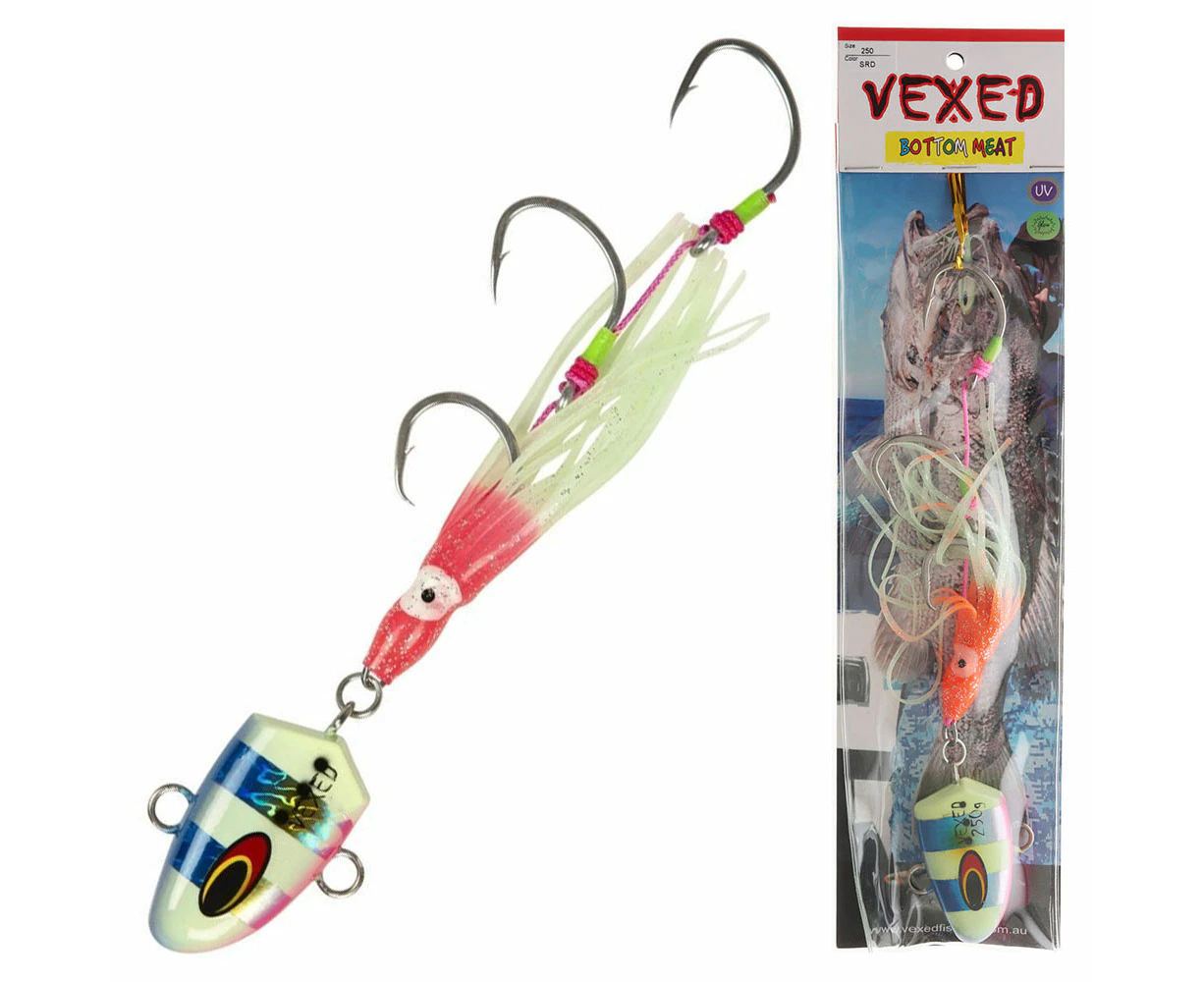 Vexed Bottom Meat Hybrid Jig / Bait Rig 250g Sardine Glow