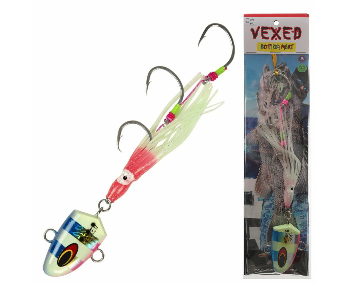 Vexed Bottom Meat Hybrid Jig / Bait Rig 300g Sardine Glow