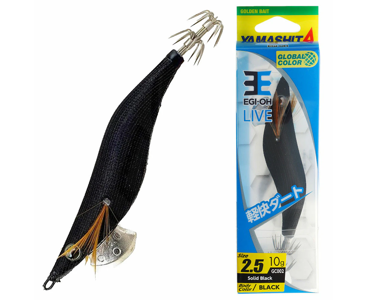 Yamashita EGI-OH LIVE Squid Jig 2.5 75mm Solid Black