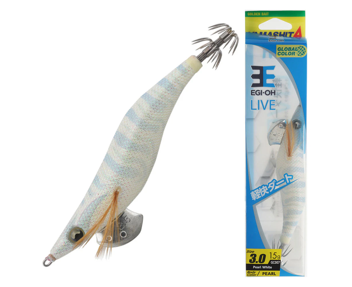 Yamashita EGI-OH LIVE Squid Jig 3.0 90mm Pearl White