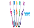 1st Care 180PCE Toothbrushes Medium Bristles Assorted Colours - Purple, Green, Blue, Pink, Orange