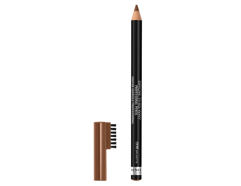 2 x Rimmel Brow This Way Professional Eyebrow Pencil 1.4g - Brunette
