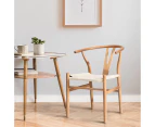 Oikiture Dining Chair Wooden Hans Wegner Replica Chair Wishbone Cafe Lounge Seat