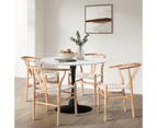 Oikiture Dining Chair Wooden Hans Wegner Replica Chair Wishbone Cafe Lounge Seat