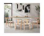 Oikiture Dining Chair Wooden Hans Wegner Replica Chair Wishbone Cafe Lounge Seat