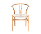 Oikiture Dining Chair Wooden Hans Wegner Replica Chair Wishbone Cafe Lounge Seat