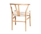 Oikiture Dining Chair Wooden Hans Wegner Replica Chair Wishbone Cafe Lounge Seat