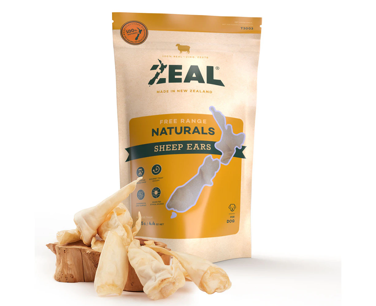 Sheep Ears 125 gram Free Range Naturals Dog Treats by ZEAL