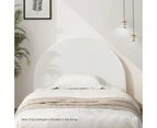 Oikiture Bed Head Headboard Single Boucle Bedhead White