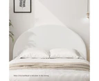 Oikiture Bed Head Headboard Queen Boucle Bedhead White