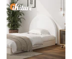 Oikiture Bed Head Headboard Single Boucle Bedhead White