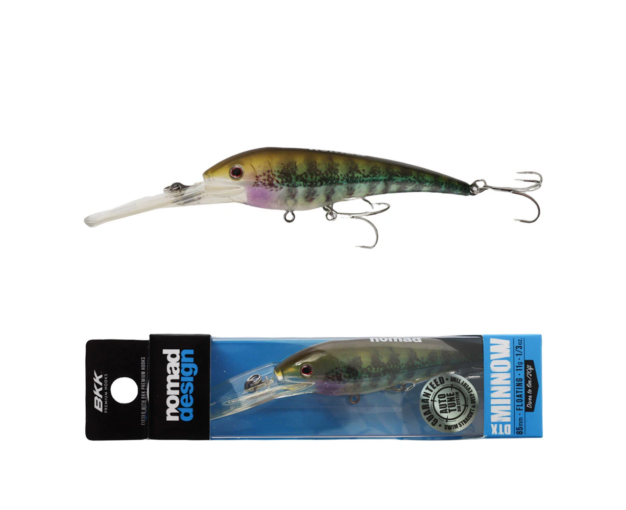 Nomad Design DTX Trolling Minnow Lure Floating 85mm Ghost Green Bandit