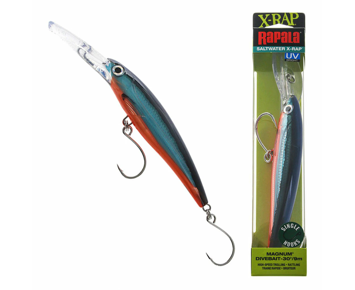 Rapala X-Rap Magnum Single Hook Trolling Lure 160mm Blue Fusilier UV