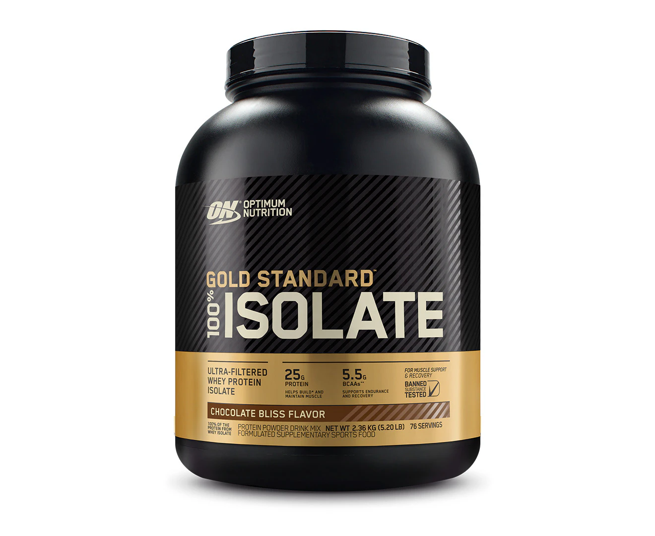 Optimum Nutrition Gold Standard 100% Isolate Whey Protein Powder Chocolate Bliss 2.36kg / 76 Serves