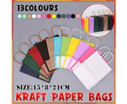 20Pcs Kraft Paper Bag Gift Carry Shopping Party Gift Bags With Handles Small Au - Brown
