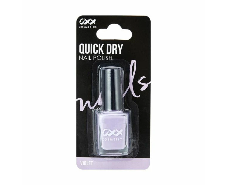 Quick Dry Nail Polish, Violet - OXX Cosmetics