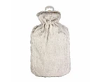 2L  Hot Water Bottle With Faux Fur Cover - OXX Essentials - Grey